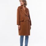 Пальто прямого силуэта коричневого оттенка 2