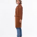 Пальто прямого силуэта коричневого оттенка 3