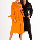 Двобортне пальто в помаранчевому кольорі 2