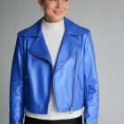 Куртка з натуральної шкіри в синьому кольорі 4