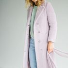 Демісезонне пальто із вовни в бузковому кольорі 5