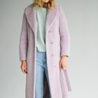 Демісезонне пальто із вовни в бузковому кольорі 3