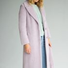 Демісезонне пальто із вовни в бузковому кольорі 2
