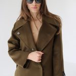 Пальто из шерсти альпаки и кашемира цвета табак 4