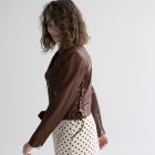 Куртка-косуха из натуральной кожи в цвете шоколад 4