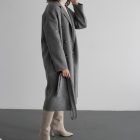 Пальто з вовни альпаки в сірому кольорі 4