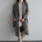 Пальто з вовни альпаки в сірому кольорі 2