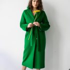 Пальто из кашемира светло-зеленого цвета 2