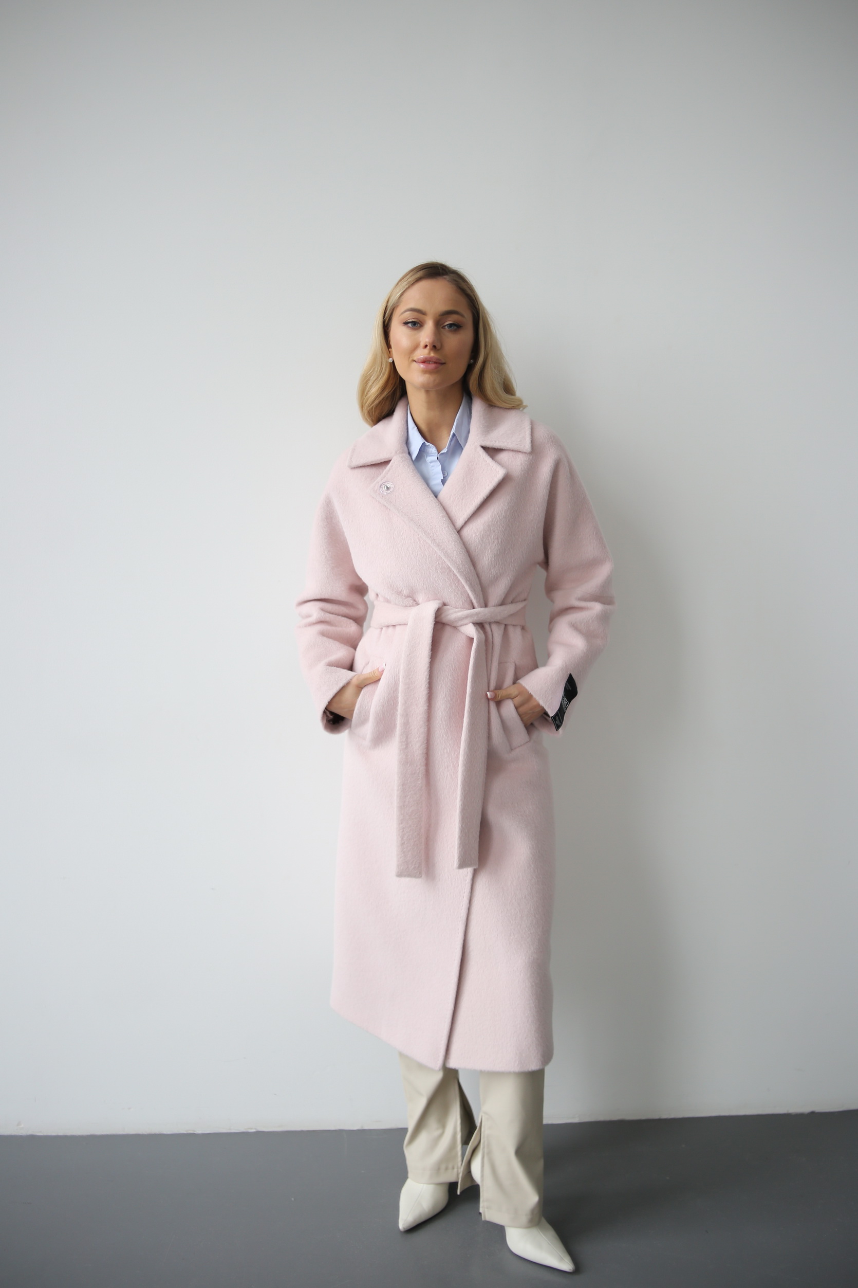 Пальто із вовни альпаки в рожевому кольорі 1