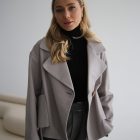 Куртка — жакет серого цвета 5