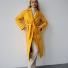 Пальто із вовни в жовтому кольорі 2