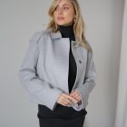Вкорочене пальто в світло-сірому кольорі 4