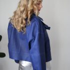 Куртка із натуральної шкіри в синьому кольорі 4