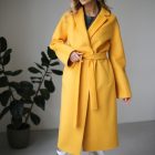 Пальто із вовни в жовтому кольорі 5