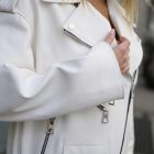 Куртка з натуральної шкіри в білому кольорі 3
