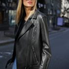 Куртка - косуха з натуральної шкіри в чорному кольорі 4