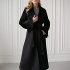 Пальто з вовни альпаки в чорному кольорі 4