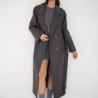 Пальто з вовни в сірому кольорі 10