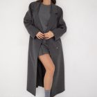 Пальто з вовни в сірому кольорі 12
