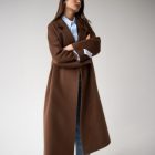 Пальто з вовни в коричневому кольорі 4