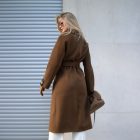 Пальто з вовни австралійського мериноса в коричневого кольору 6