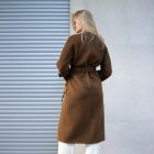 Пальто з вовни австралійського мериноса в коричневого кольору 7