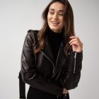 Куртка-косуха з натуральної шкіри в чорному кольорі 6