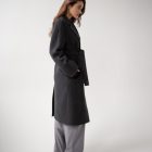 Пальто з вовни в сірому кольорі 8