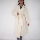 Пальто з альпаки в молочному кольорі 8