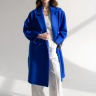 Пальто з вовни в синьому кольорі 2