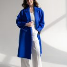 Пальто з вовни в синьому кольорі 4