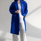 Пальто з вовни в синьому кольорі 5