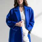 Пальто з вовни в синьому кольорі 6