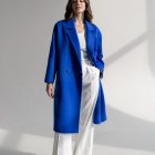 Пальто з вовни в синьому кольорі 8