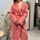 Пальто з вовни в темно-рожевому кольорі 6