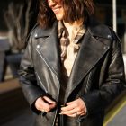 Куртка з натуральної шкіри в сірому кольорі(Vintage) 3