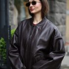Куртка-бомбер в темно-коричневому кольорі 4