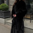 Шуба з хутра норки в чорному кольорі 5
