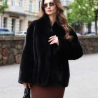 Шуба з хутра норки в чорному кольорі 3