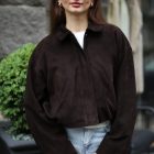Куртка-бомбер в темно-коричневому кольорі 8