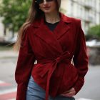 Куртка в темно-червоному кольорі 8
