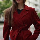 Куртка в темно-червоному кольорі 10