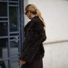 Дублянка з натуральної шкіри в коричневому кольорі,двохстороння 16