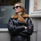 Дублянка з натурального хутра овчини в темно-коричневому кольорі 7