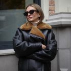 Дублянка з натурального хутра овчини в темно-коричневому кольорі 11