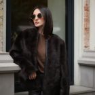 Дублянка з натуральної шкіри в коричневому кольорі,двохстороння 7