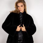 Шуба з хутра норки в чорному кольорі 3