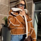 Дублянка з натурального хутра овчини в рудому кольорі 3