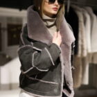 Дублянка з натурального хутра овчини в сірому кольорі 5