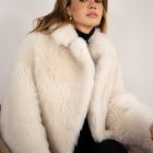 Шуба з натурального хутра овчини Merinillo в бежевому кольорі 8